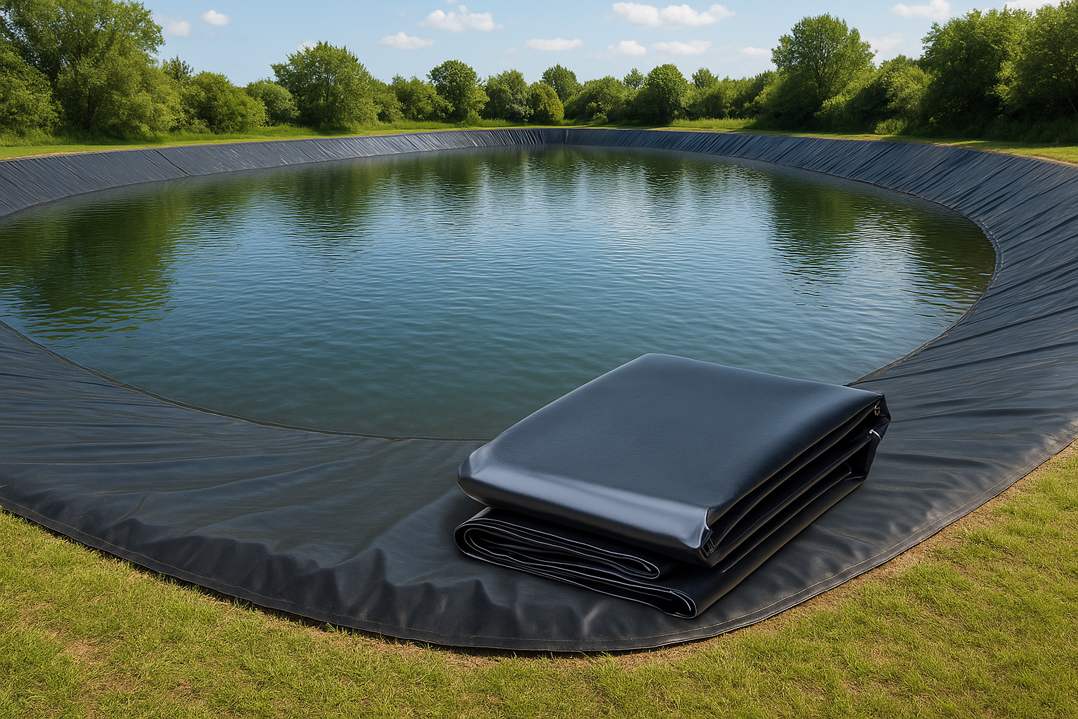 Professional PVC Pond Liner 0.5mm Heavy-Duty, Easy Install 30-Year Guaranteed Leak Protection