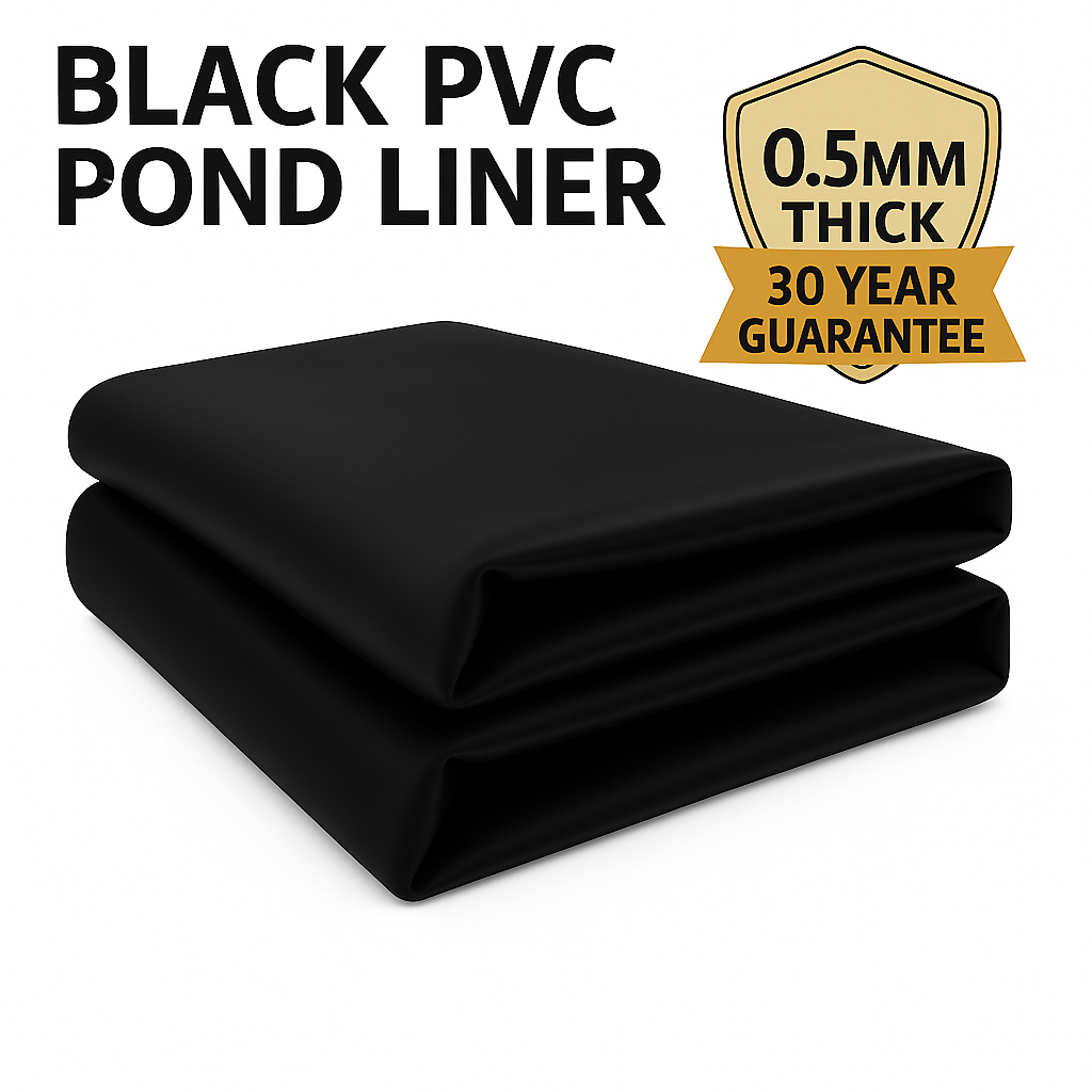 Professional PVC Pond Liner 0.5mm Heavy-Duty, Easy Install 30-Year Guaranteed Leak Protection
