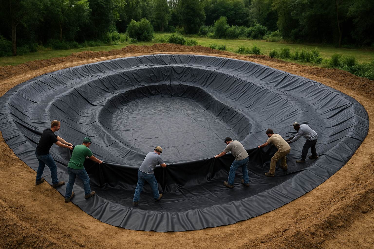Professional PVC Pond Liner 0.5mm Heavy-Duty, Easy Install 30-Year Guaranteed Leak Protection