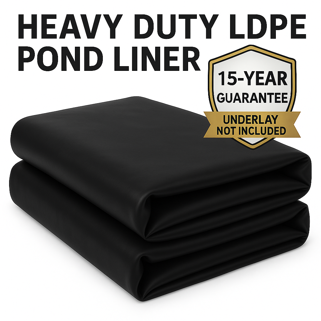 High-Performance 0.35mm LDPE Pond Liner – Guaranteed 15 Years – Perfect for Custom Ponds