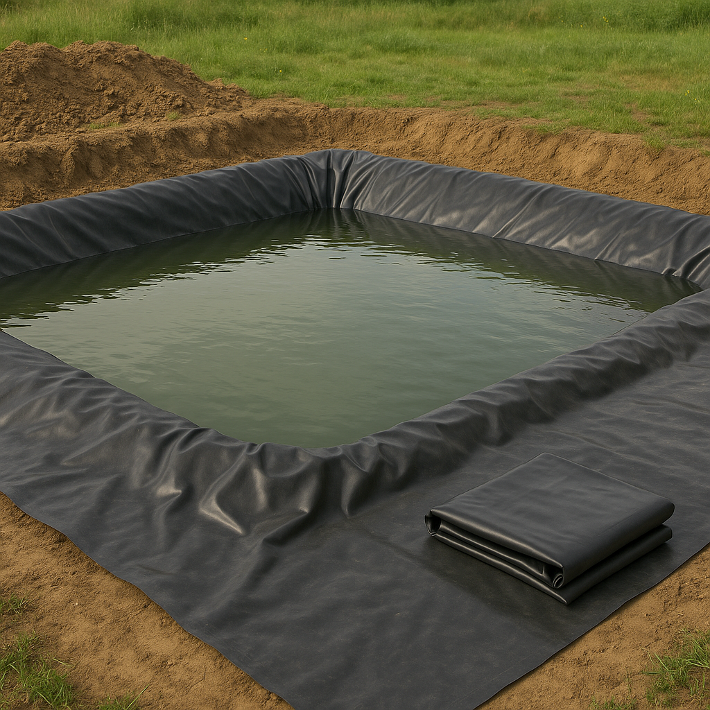 Heavy-Duty Rubber Pond Liner 1mm Tear-Resistant, Long-Lasting, Fish-Safe Waterproof Sheet