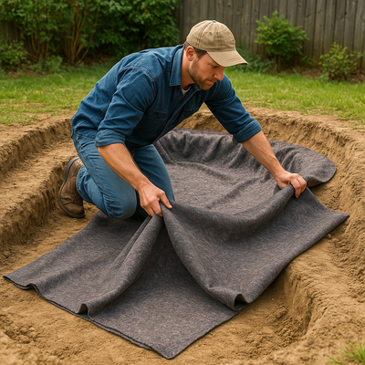 Premium Pond Liner Underlay Sheets – 60gsm Heavy-Duty Protection Best-Selling Garden & Fish Pond Bas