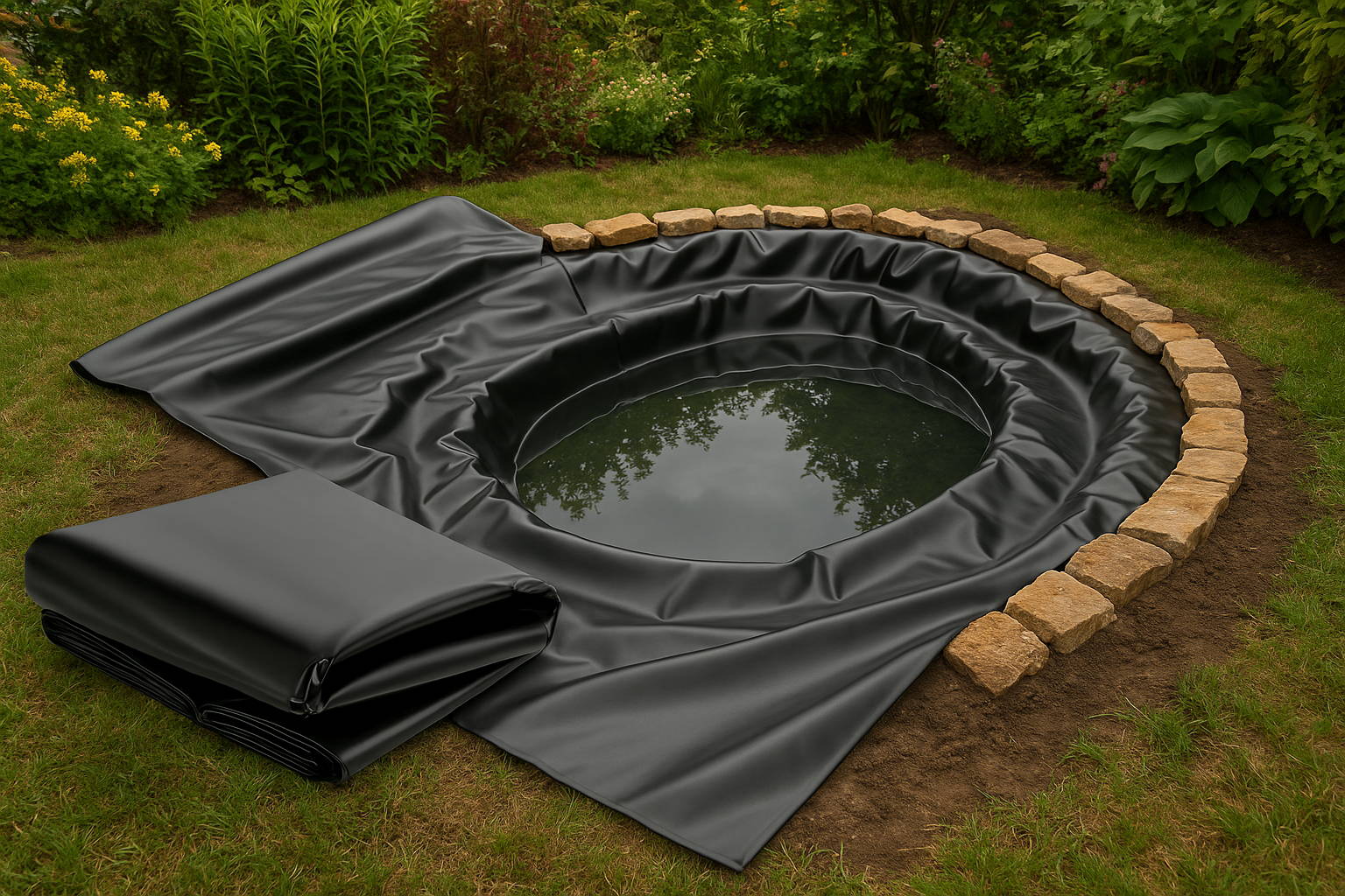 High-Performance 0.35mm LDPE Pond Liner – Guaranteed 15 Years – Perfect for Custom Ponds