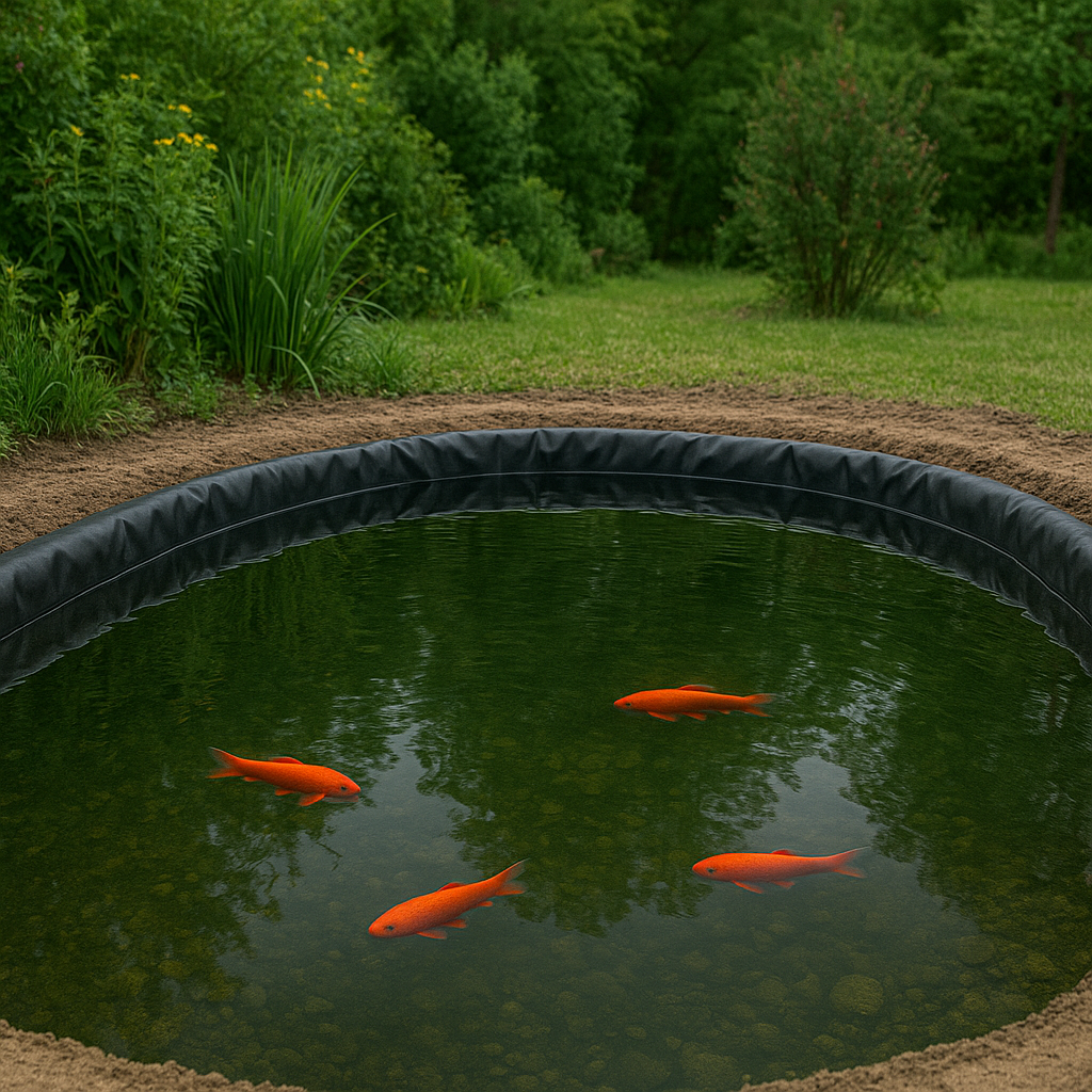 Pond Liner with Underlay – 1mm Thick Rubber, Leak-Proof, UV & Tear-Resistant for Long Life