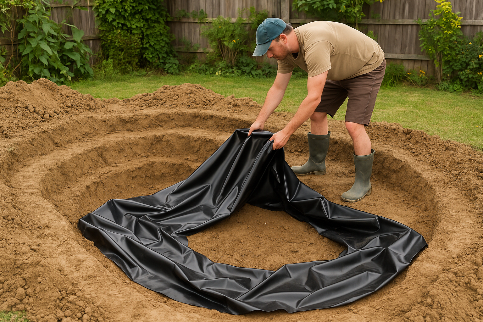 Premium Butyl Rubber Pond Liner 0.75mm Heavy-Duty, Eco-Friendly & Long-Lasting Waterproof Lining for Garden, Koi & Wildlife Ponds