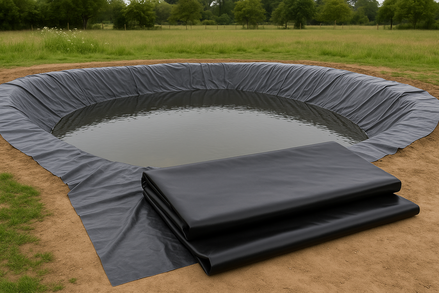 Professional-Grade PVC Pond Liner 0.5mm – Tear-Resistant, 30-Year Guaranteed with Free Underlay
