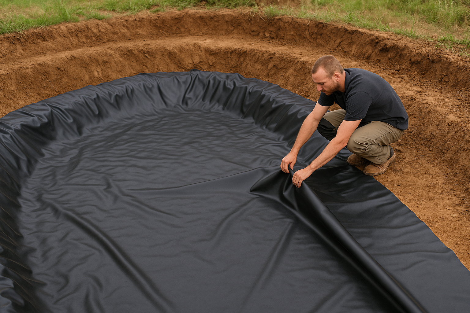 Professional-Grade PVC Pond Liner 0.5mm – Tear-Resistant, 30-Year Guaranteed with Free Underlay