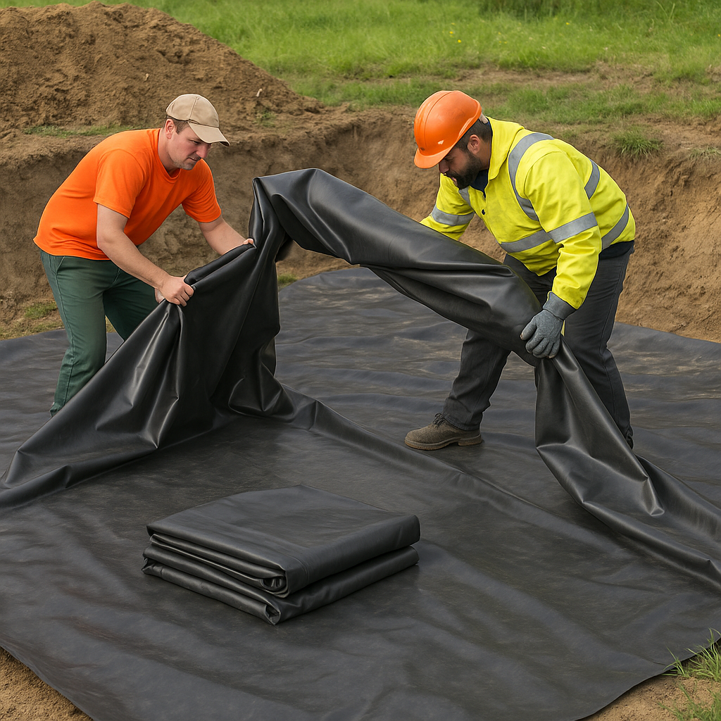 Heavy-Duty Rubber Pond Liner 1mm Tear-Resistant, Long-Lasting, Fish-Safe Waterproof Sheet