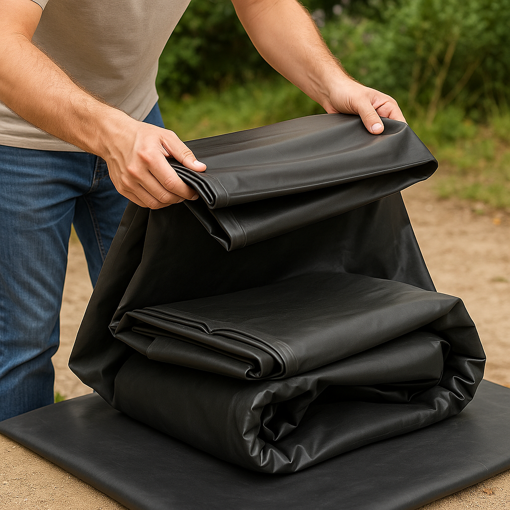 Pond Liner with Underlay – 1mm Thick Rubber, Leak-Proof, UV & Tear-Resistant for Long Life