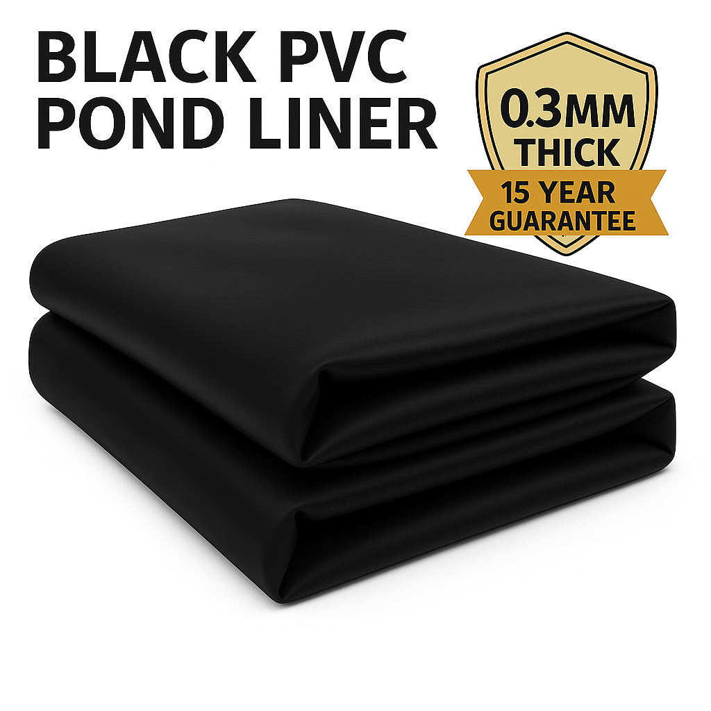 High-Performance PVC Pond Liner 0.3mm Leakproof, Flexible & Long-Lasting - 15 Year Guarantee