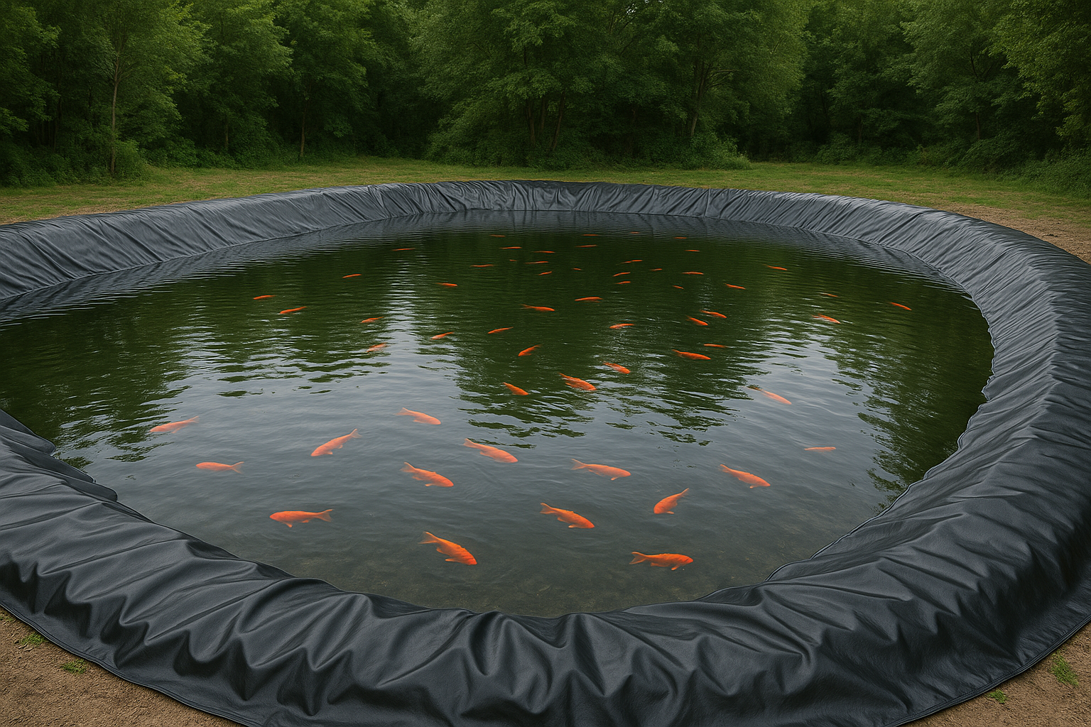Professional PVC Pond Liner 0.5mm Heavy-Duty, Easy Install 30-Year Guaranteed Leak Protection