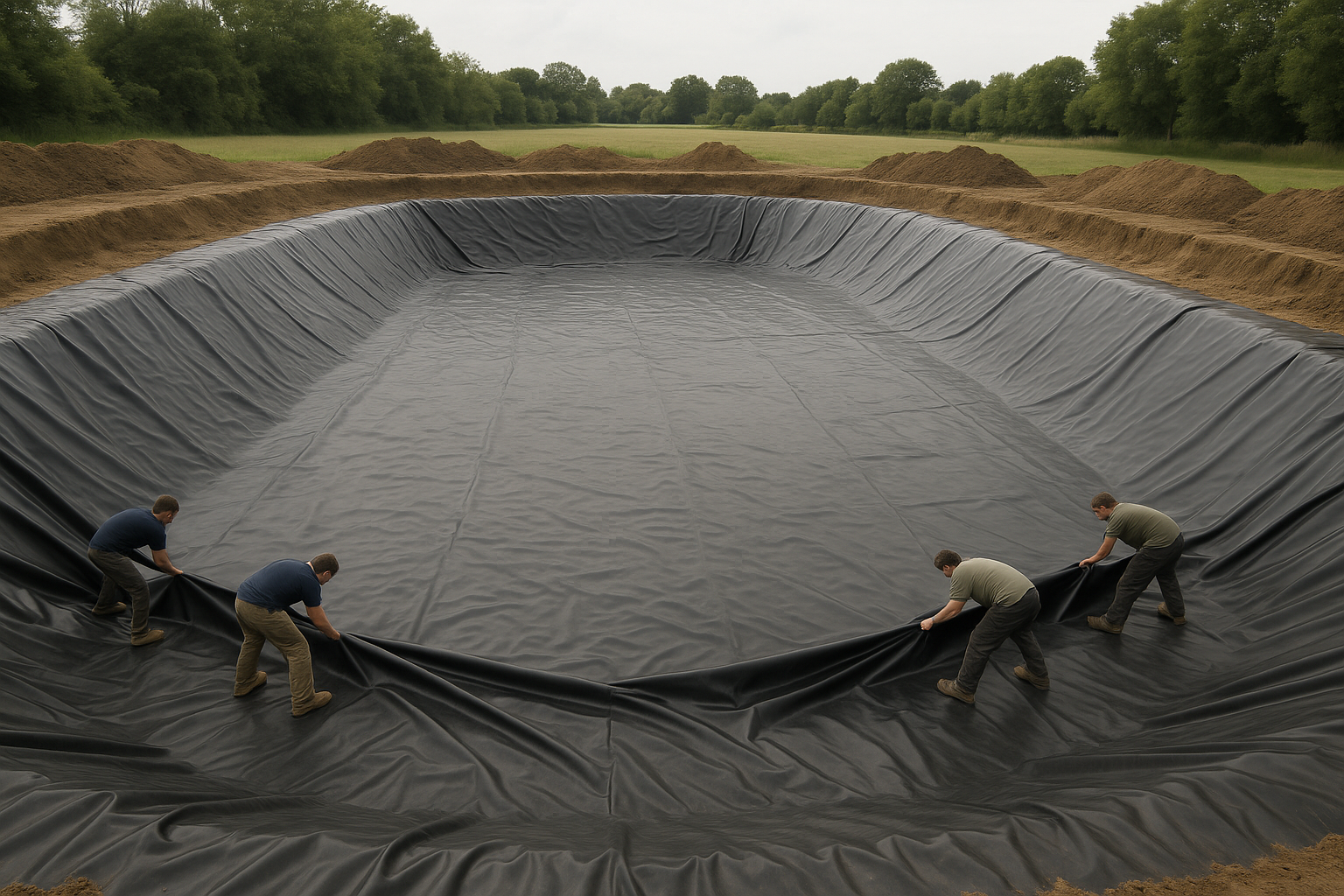 Professional PVC Pond Liner 0.5mm Heavy-Duty, Easy Install 30-Year Guaranteed Leak Protection