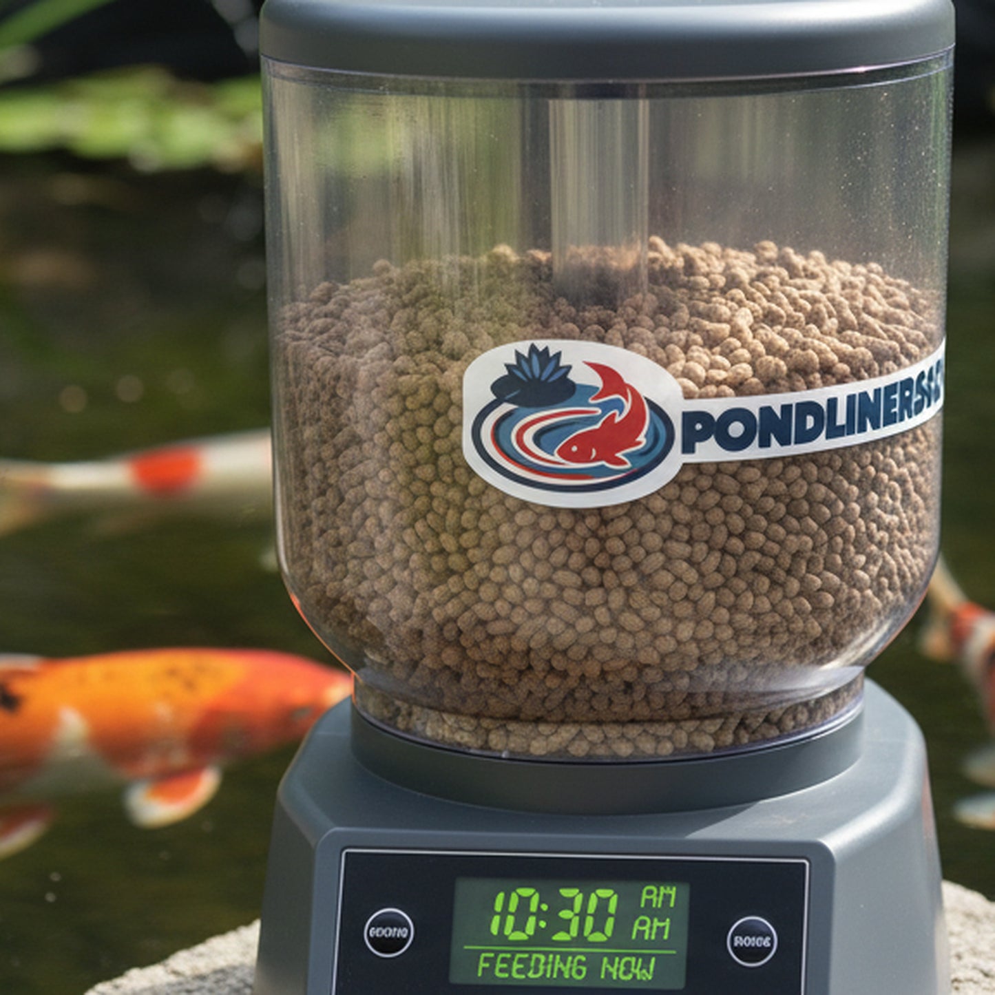 Large Feeder 4.5L - in use at pond