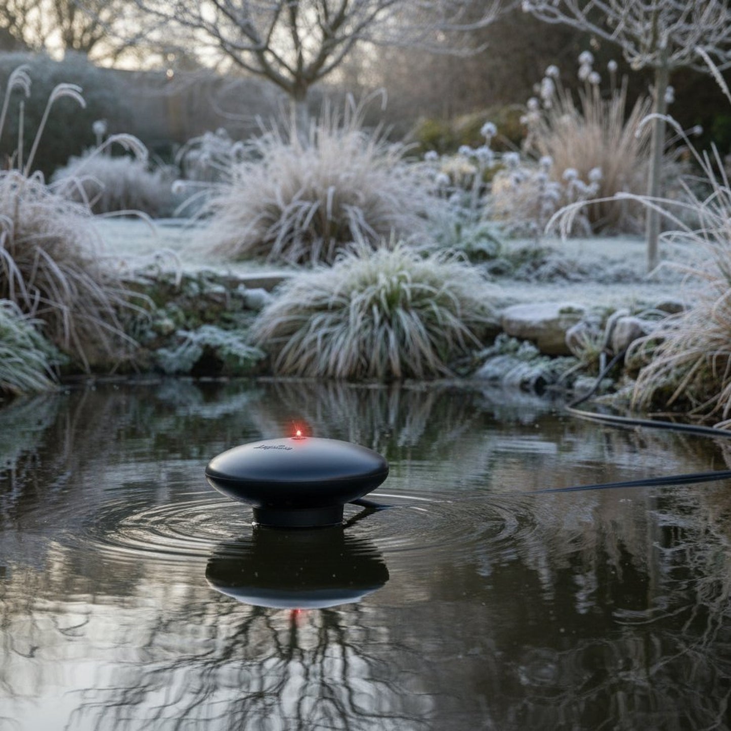 Winter pond de-icer 315W floating in UK garden pond