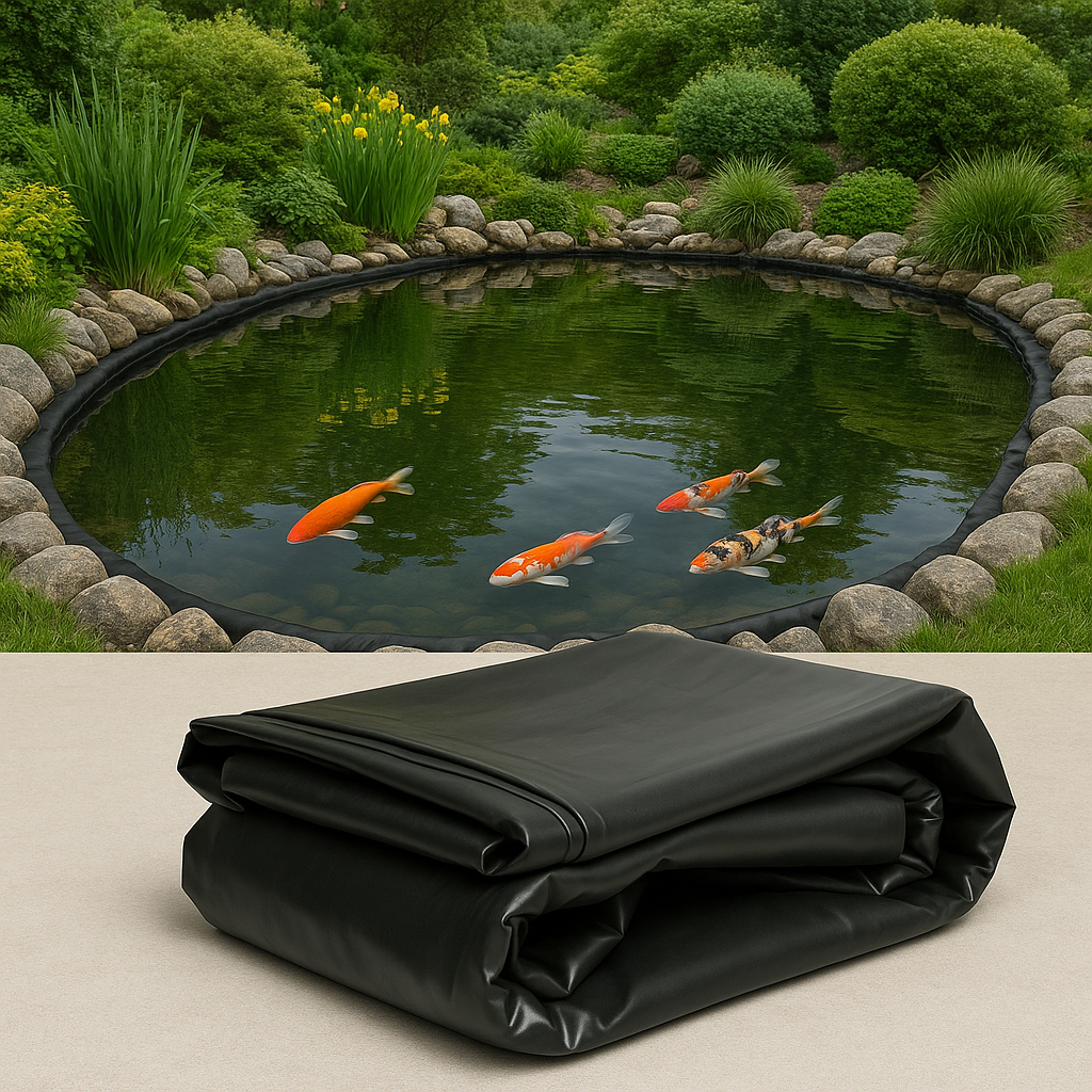 Heavy-Duty Rubber Pond Liner 1mm Tear-Resistant, Long-Lasting, Fish-Safe Waterproof Sheet