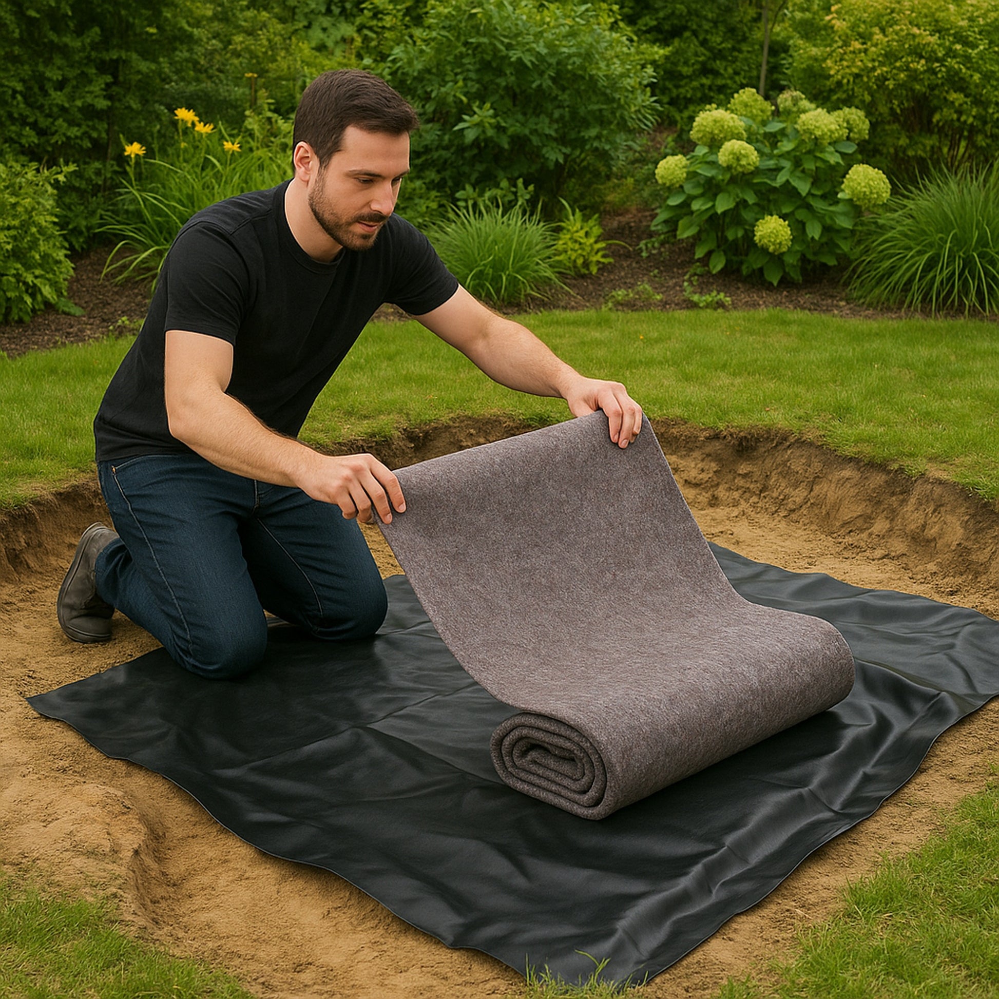 Pond Liner Underlay 200gsm | Heavy Duty Geotextile Protection | Free UK Delivery | Pond Liner UK | PondLinersco.co.uk