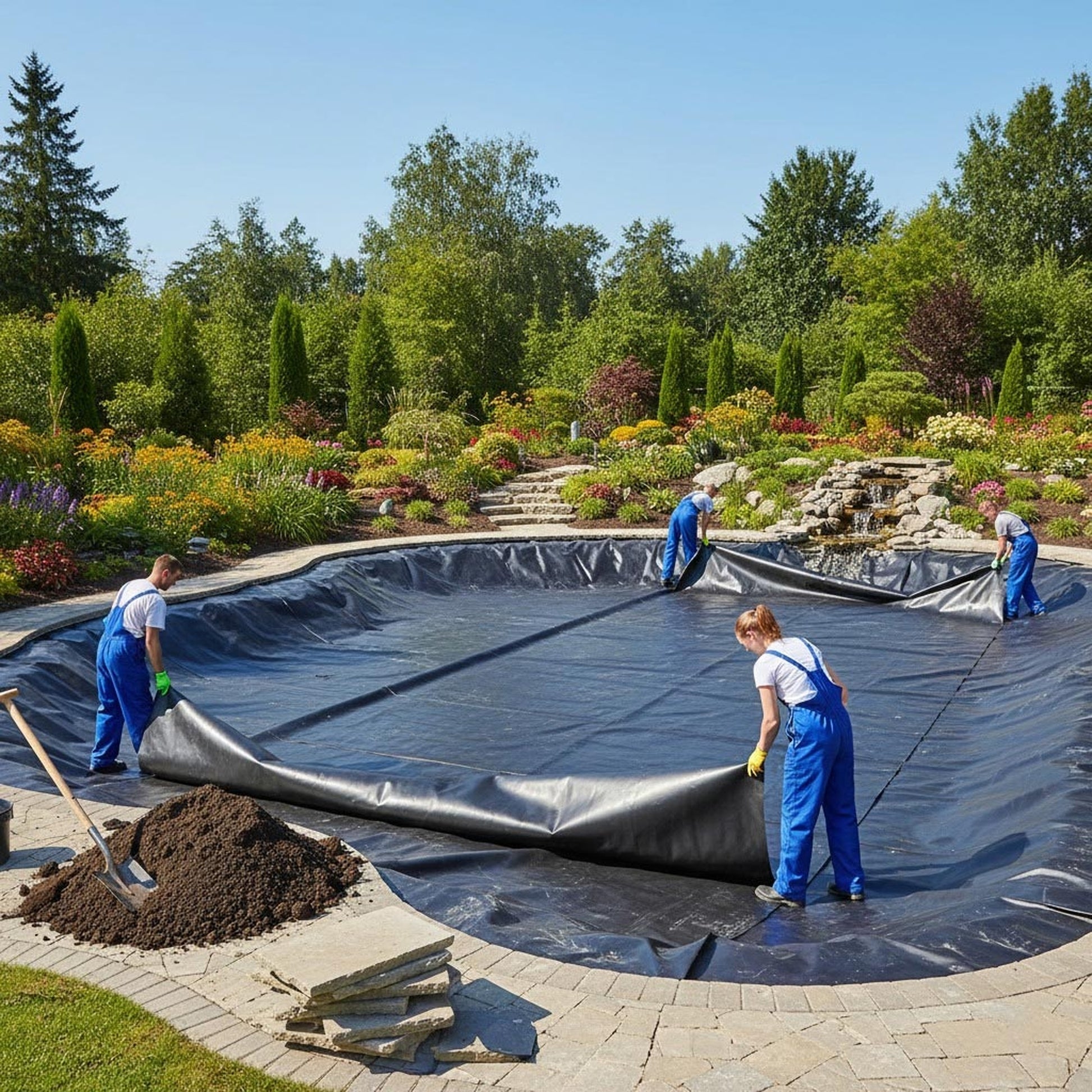 HDPE Pond Liner 0.35mm | 25 Year Guarantee | Fish Safe | Free UK Delivery | Pond Liner UK | PondLinersco.co.uk