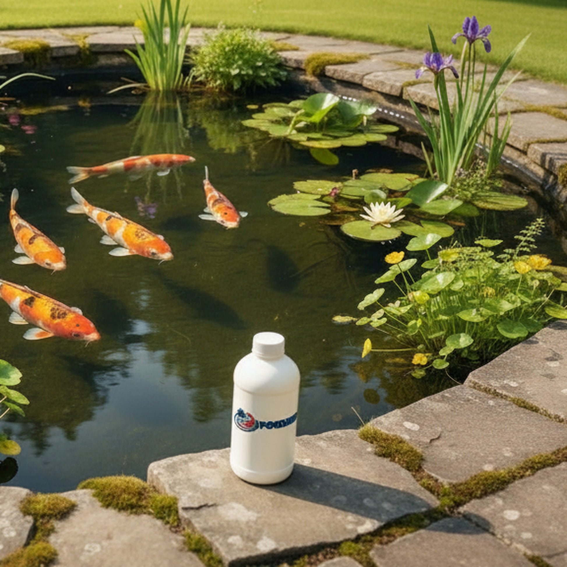 Blanket weed treatment for garden koi pond UK - pond algae remover
