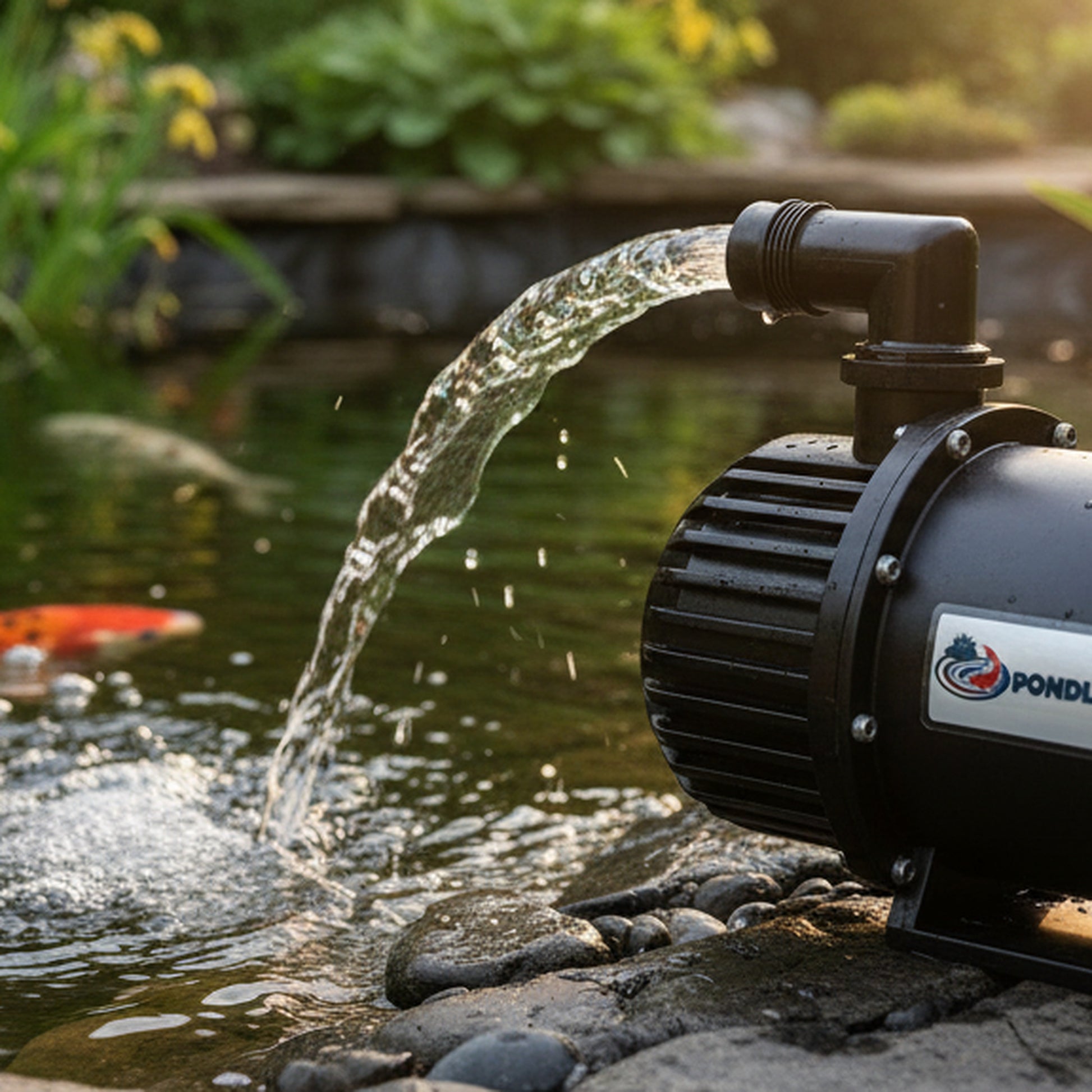 Fountain Pump - in use at pond