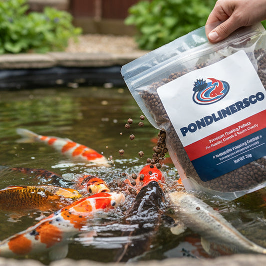 Winter Koi Food - in use at pond