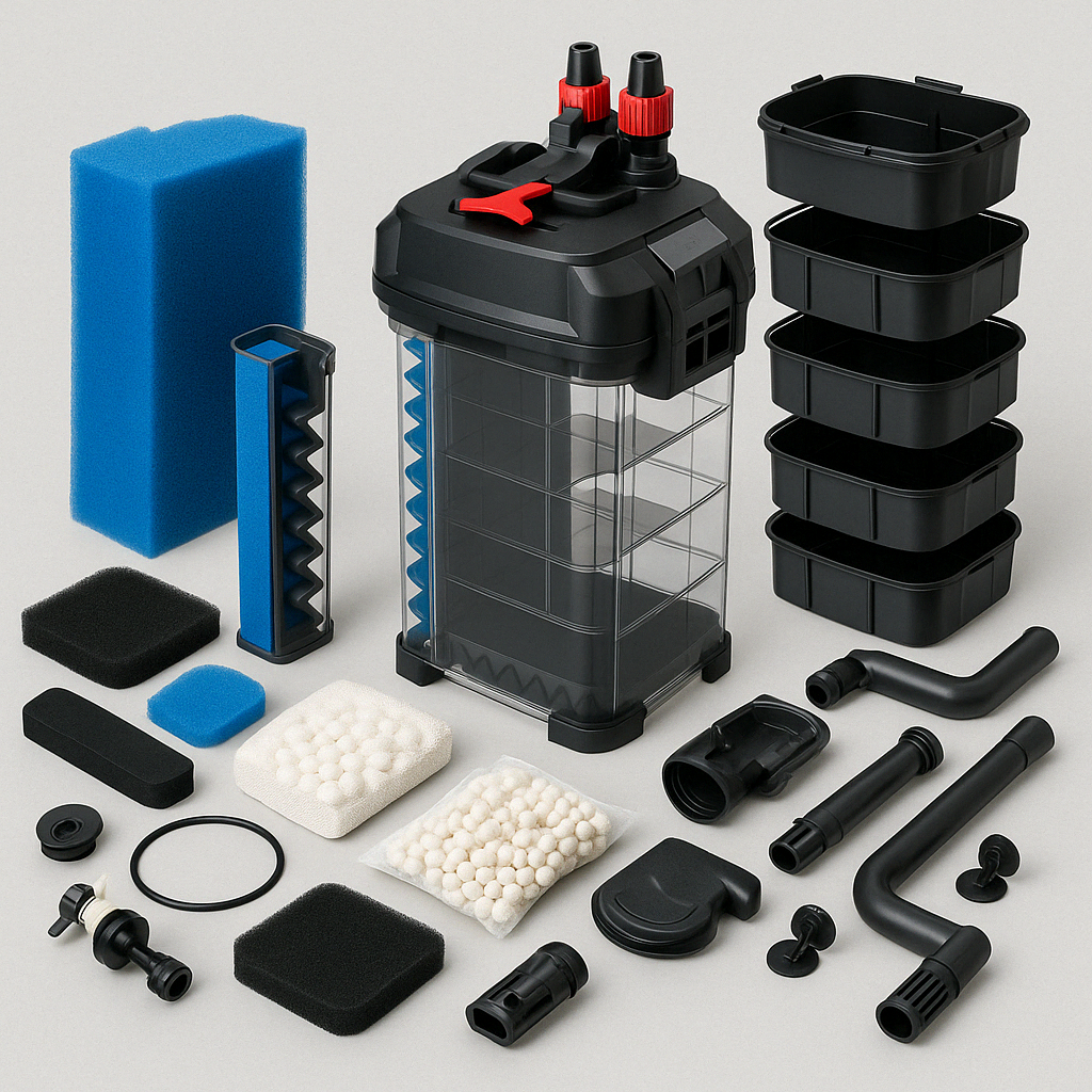 External Filter 1450LPH Premium Aquarium Filtration For Tanks Up to 500L Ultra-Quiet & Easy Clean