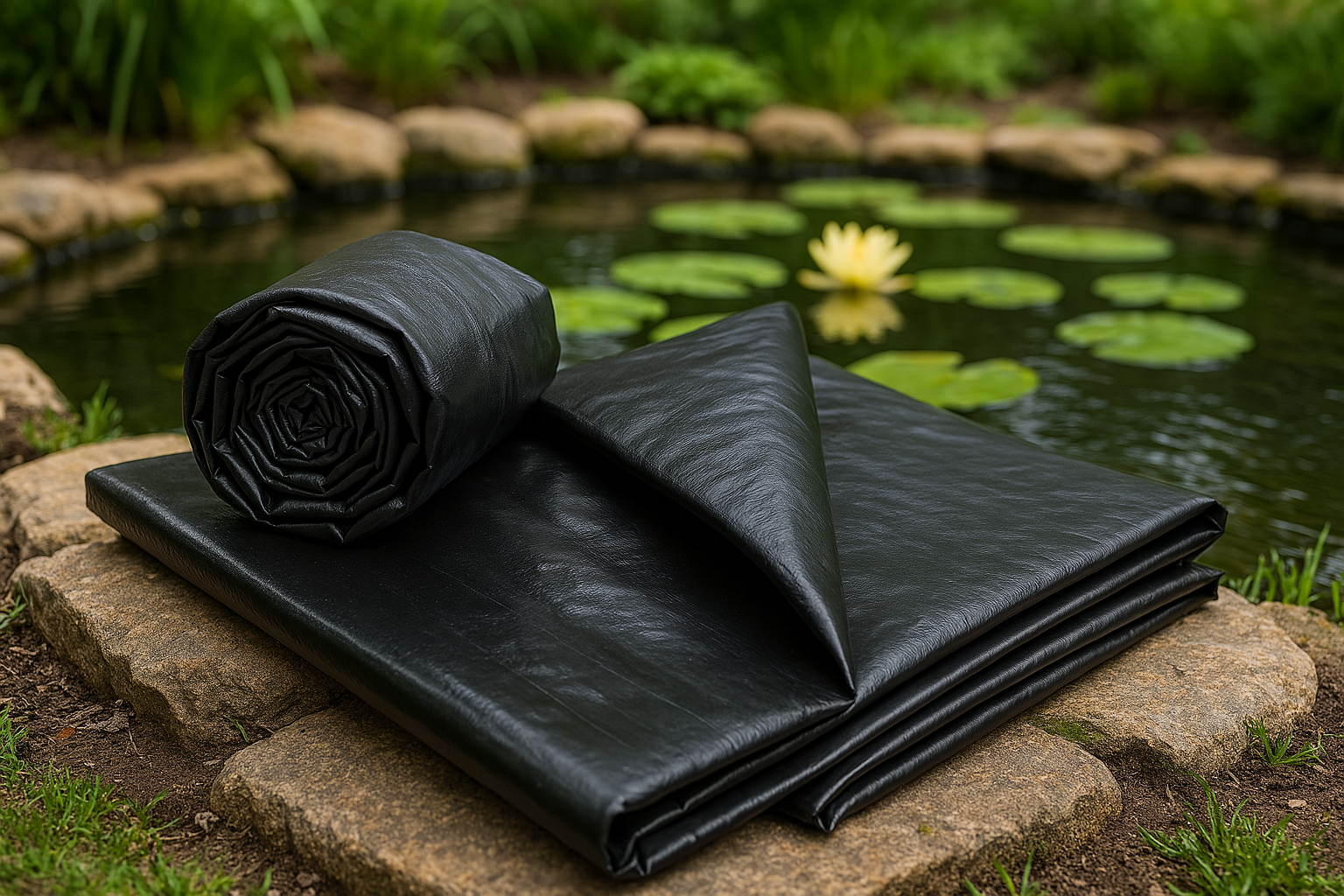 Heavy Duty UV Resistant HDPE Pond Liner With Free Underlay