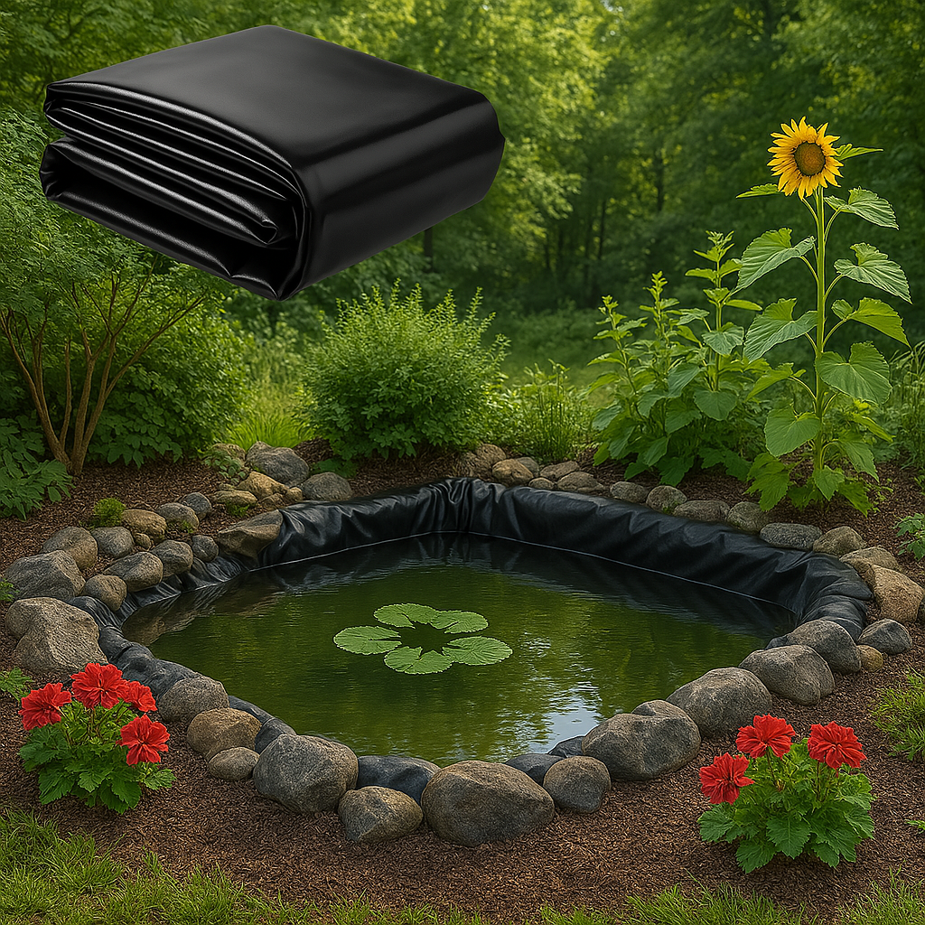 Heavy Duty LDPE Pond Liner Extra Thick 0.35mm With  25Year Guarantee