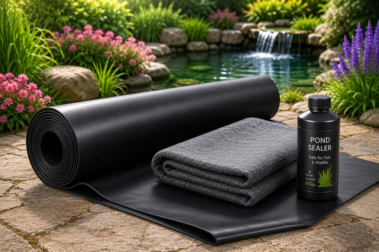 Wildlife Pond Starter Kit UK  EPDM Liner + Underlay + Pond Sealer
