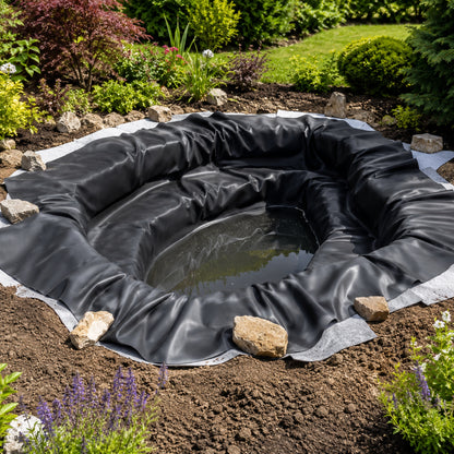 EPDM Rubber Pond Liner 0.75mm– Flexible Fish Pond Lining Sheet for Garden Ponds, Wildlife Ponds & Water Features