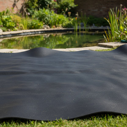 Heavy duty EPDM pond liner surface texture with natural swimming pond UK