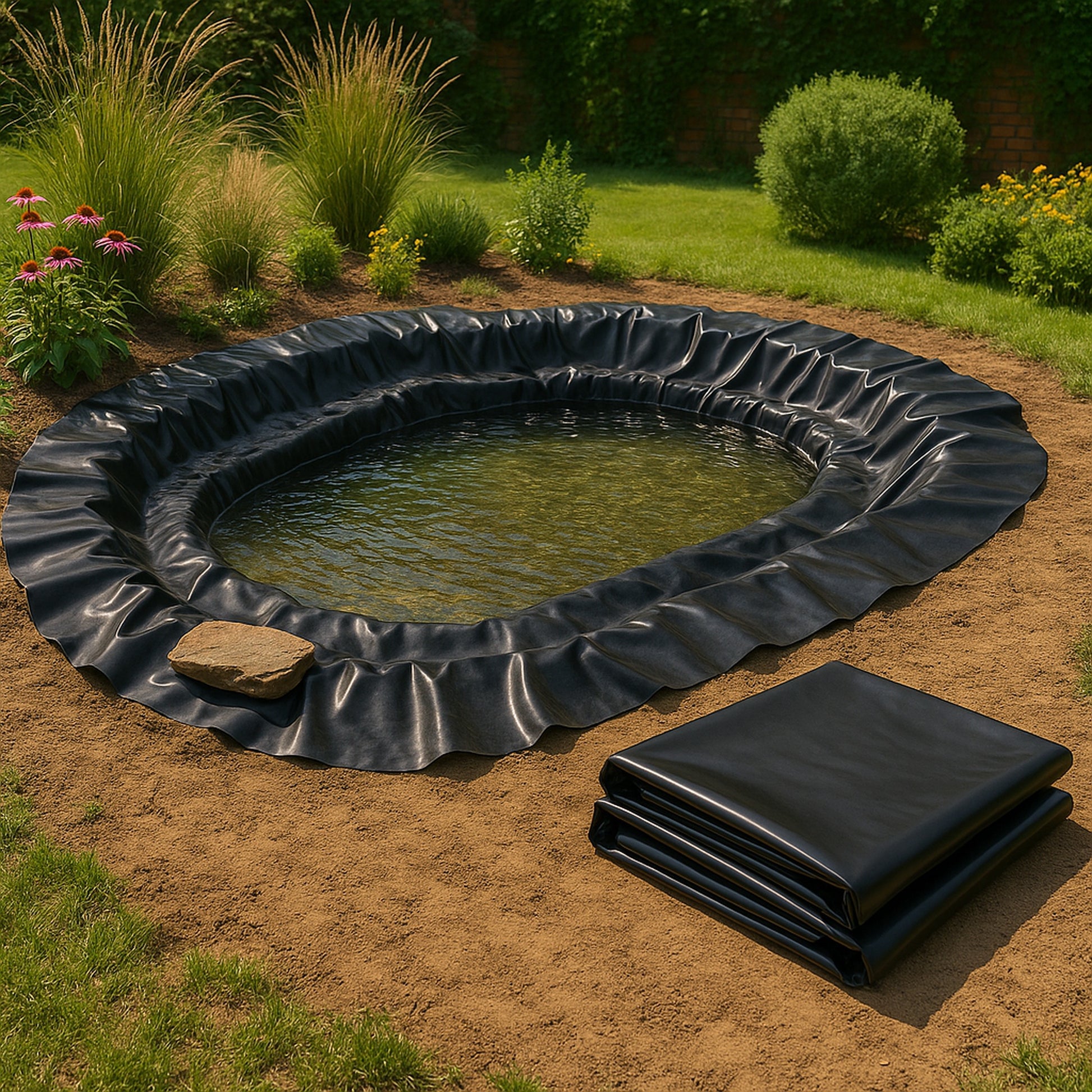 LDPE Pond Liner 0.35mm | Flexible & Tear-Resistant | 25 Year Guarantee | Free UK Delivery | Pond Liner UK | PondLinersco.co.uk