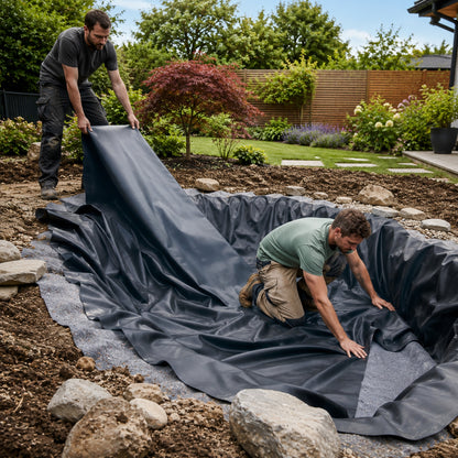 EPDM Rubber Pond Liner 0.75mm– Flexible Fish Pond Lining Sheet for Garden Ponds, Wildlife Ponds & Water Features