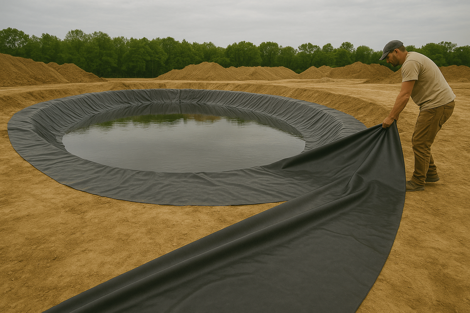 Heavy-Duty Butyl Pond Liner 0.75mm Free Protective Underlay Tear-Resistant, Flexible & Built to Last