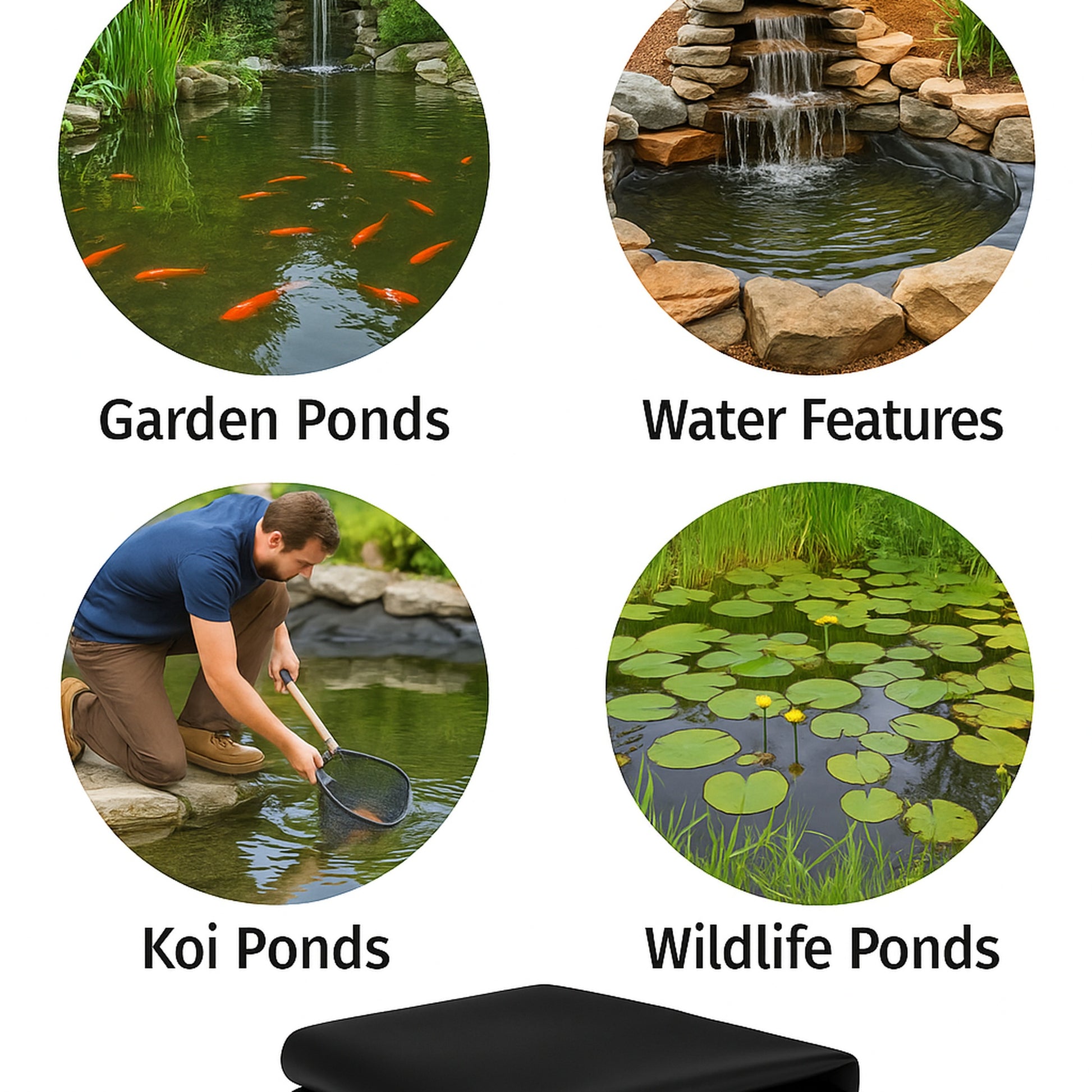 PVC Pond Liner 0.5mm Heavy Duty | 30 Year Guarantee | FREE Underlay | Free UK Delivery | Pond Liner UK | PondLinersco.co.uk