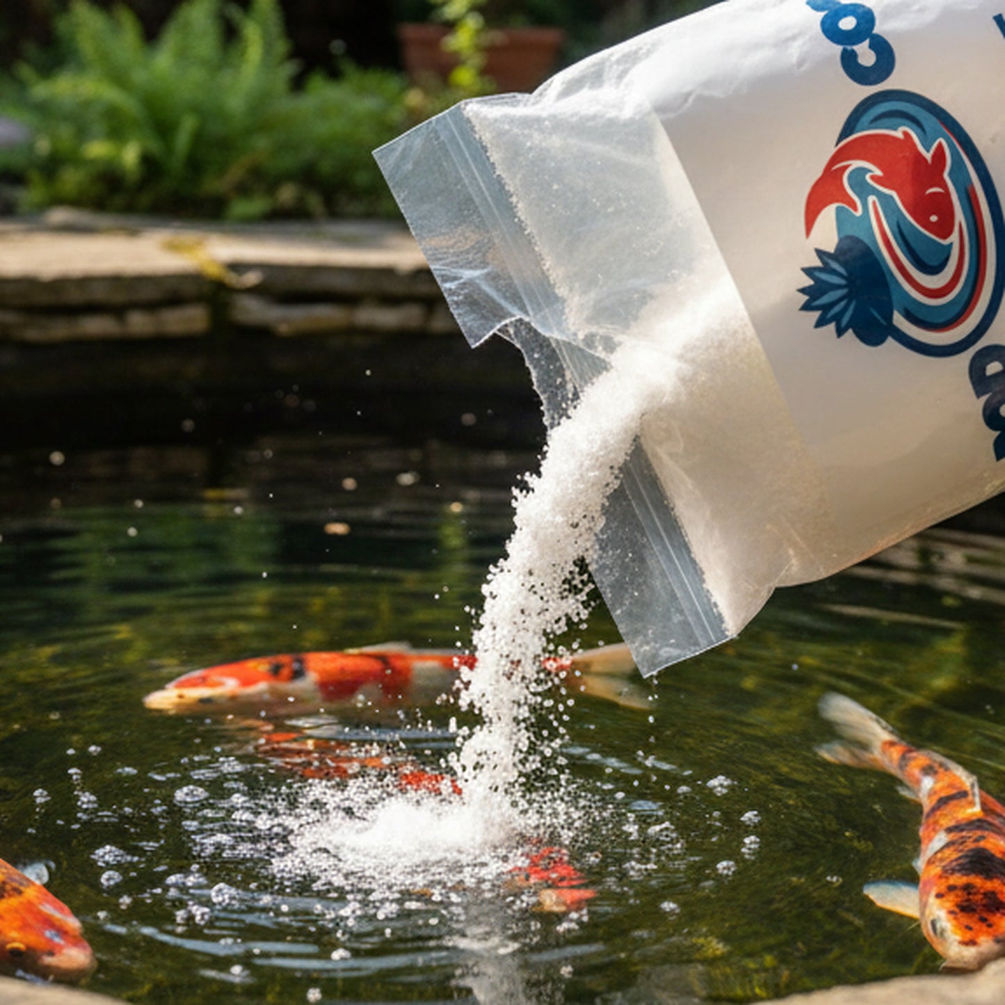 Pond Salt - in use at pond