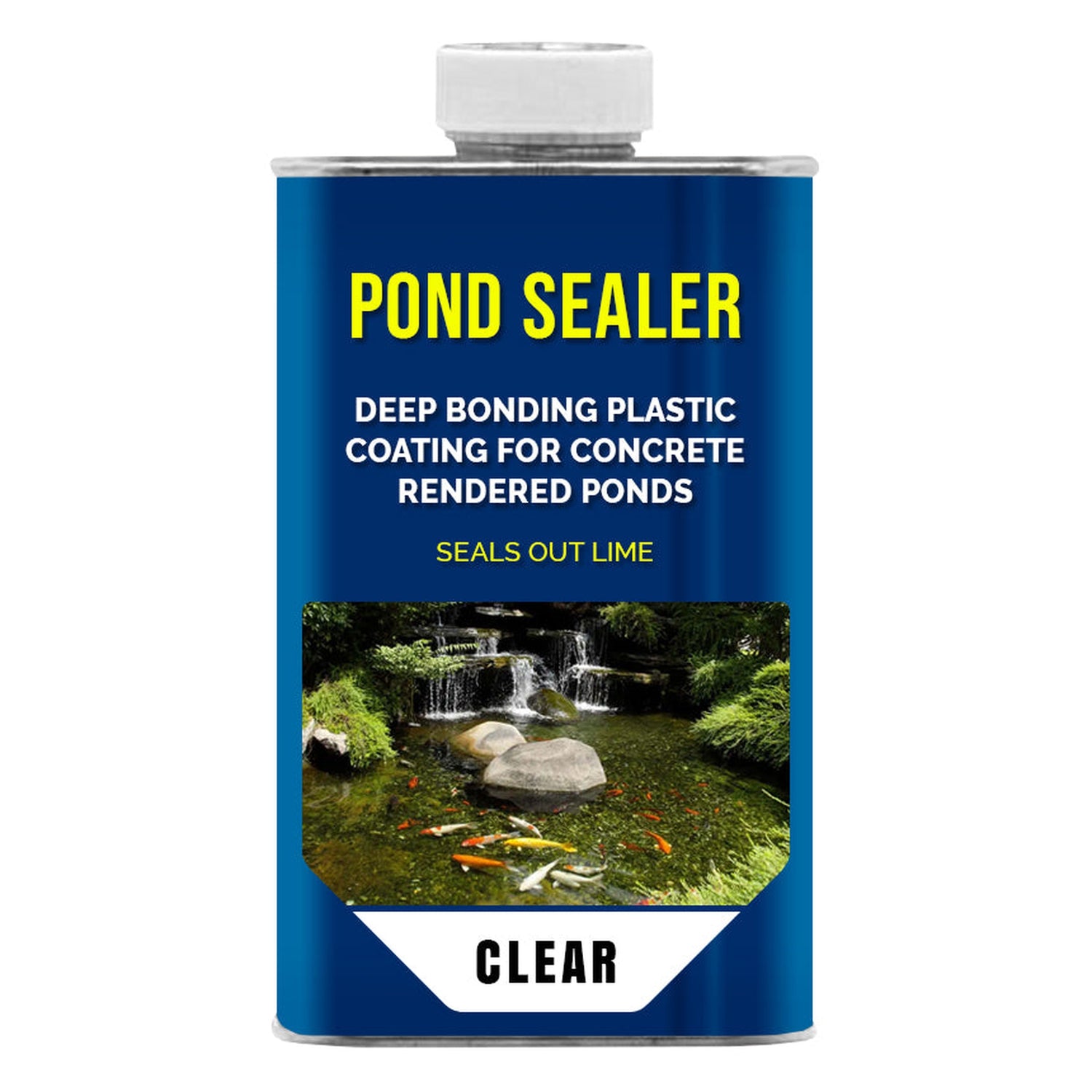 Clear Pond Sealer | Waterproof Concrete & Render Sealant | Fish Safe | Professional Grade | Pond Liner UK | PondLinersco.co.uk