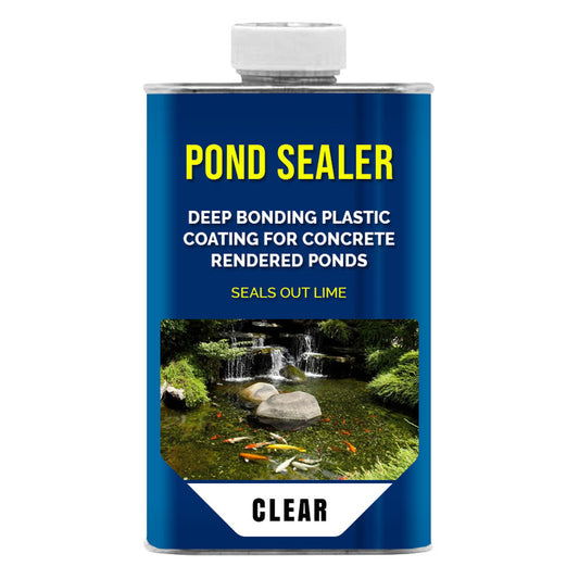 Clear Pond Sealer | Waterproof Concrete & Render Sealant | Fish Safe | Professional Grade | Pond Liner UK | PondLinersco.co.uk