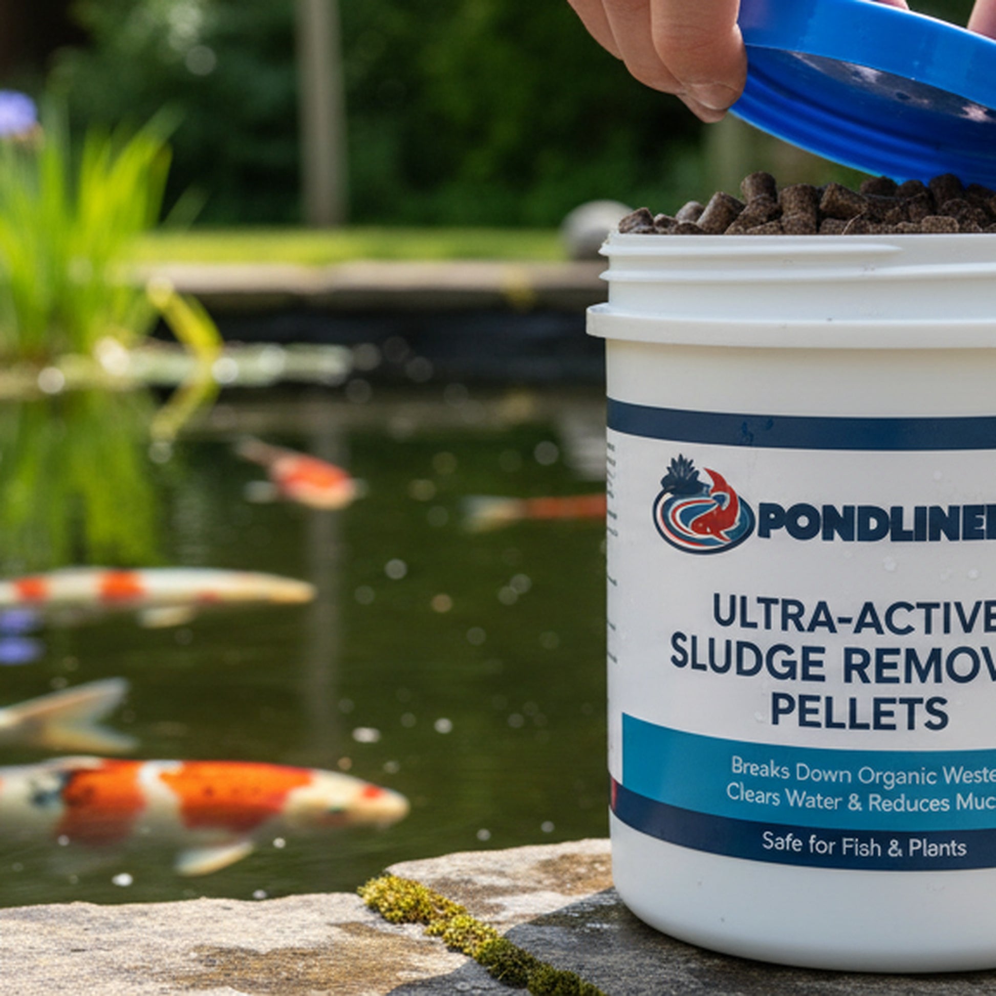 Pond Sludge Pellets - in use at pond
