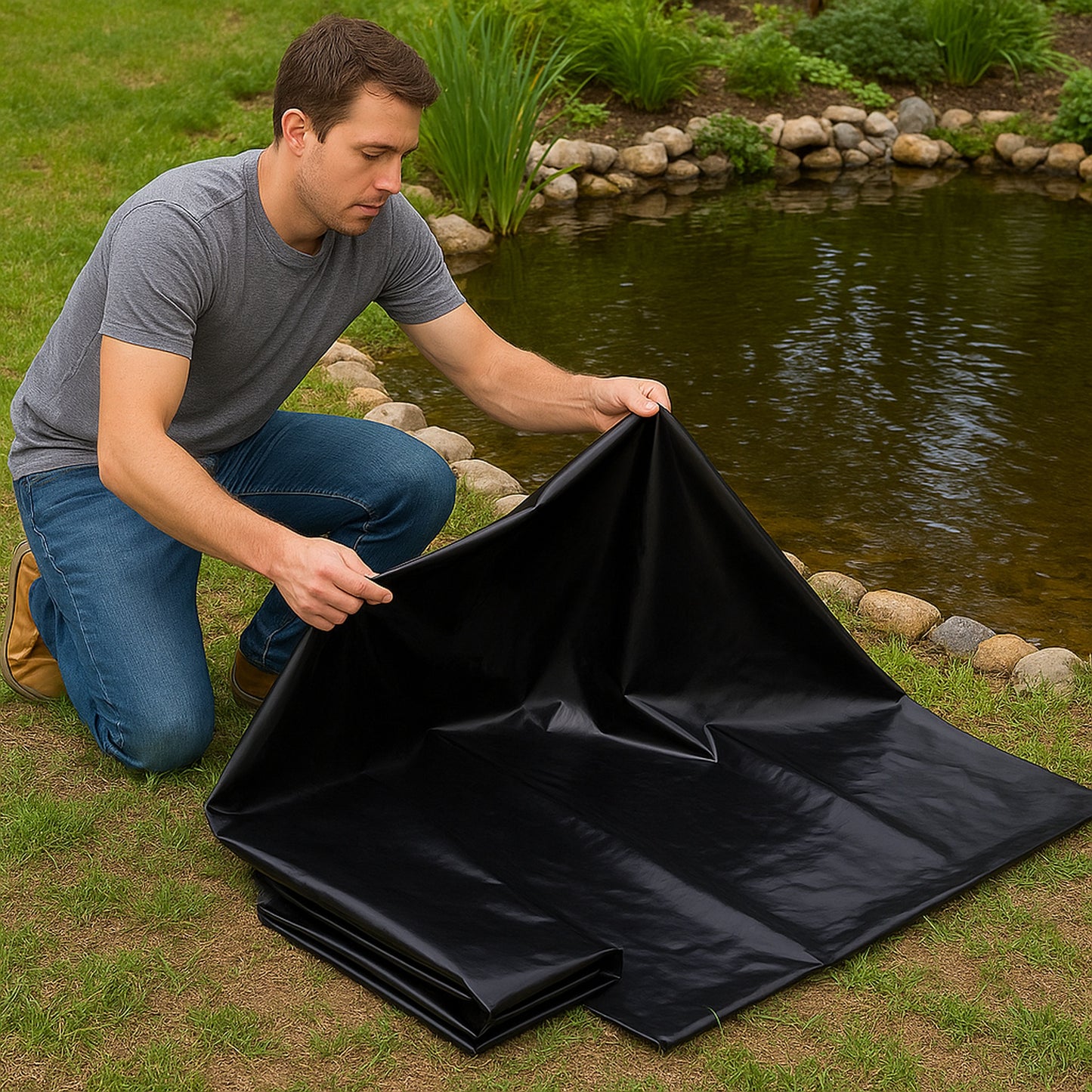 LDPE Pond Liner 0.35mm | Flexible & Tear-Resistant | 25 Year Guarantee | Free UK Delivery | Pond Liner UK | PondLinersco.co.uk
