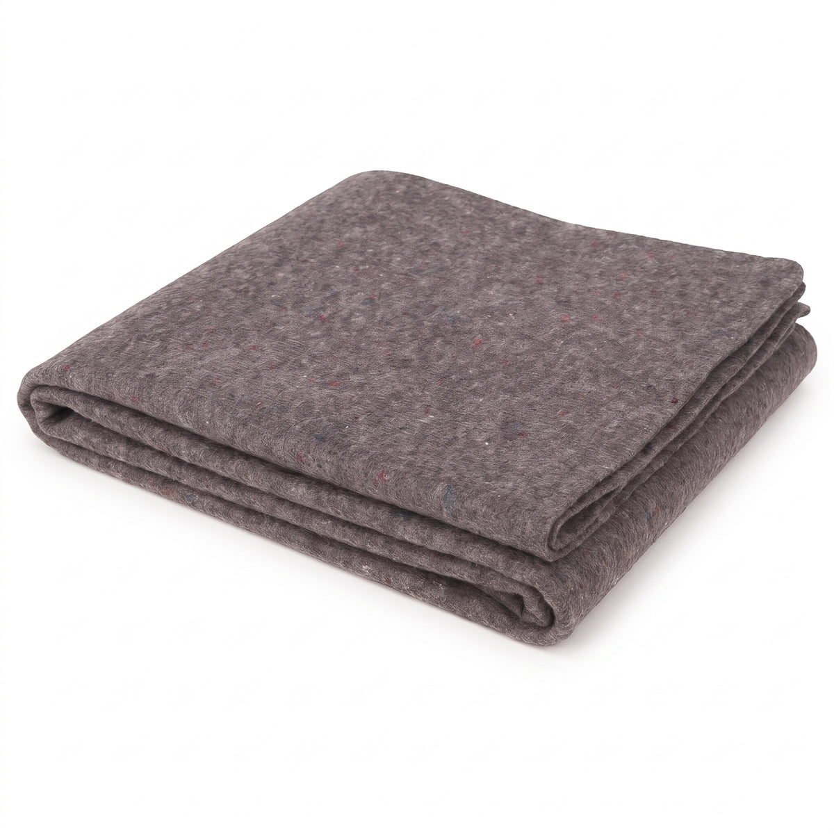 Folded sheet of lightweight 60gsm grey pond liner underlay on a white background