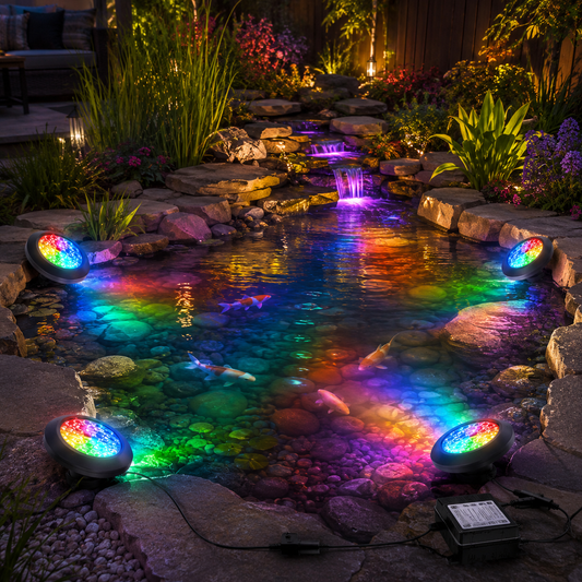 Pond LED Lights UK – Submersible Colour Changing Kit | Koi Pond