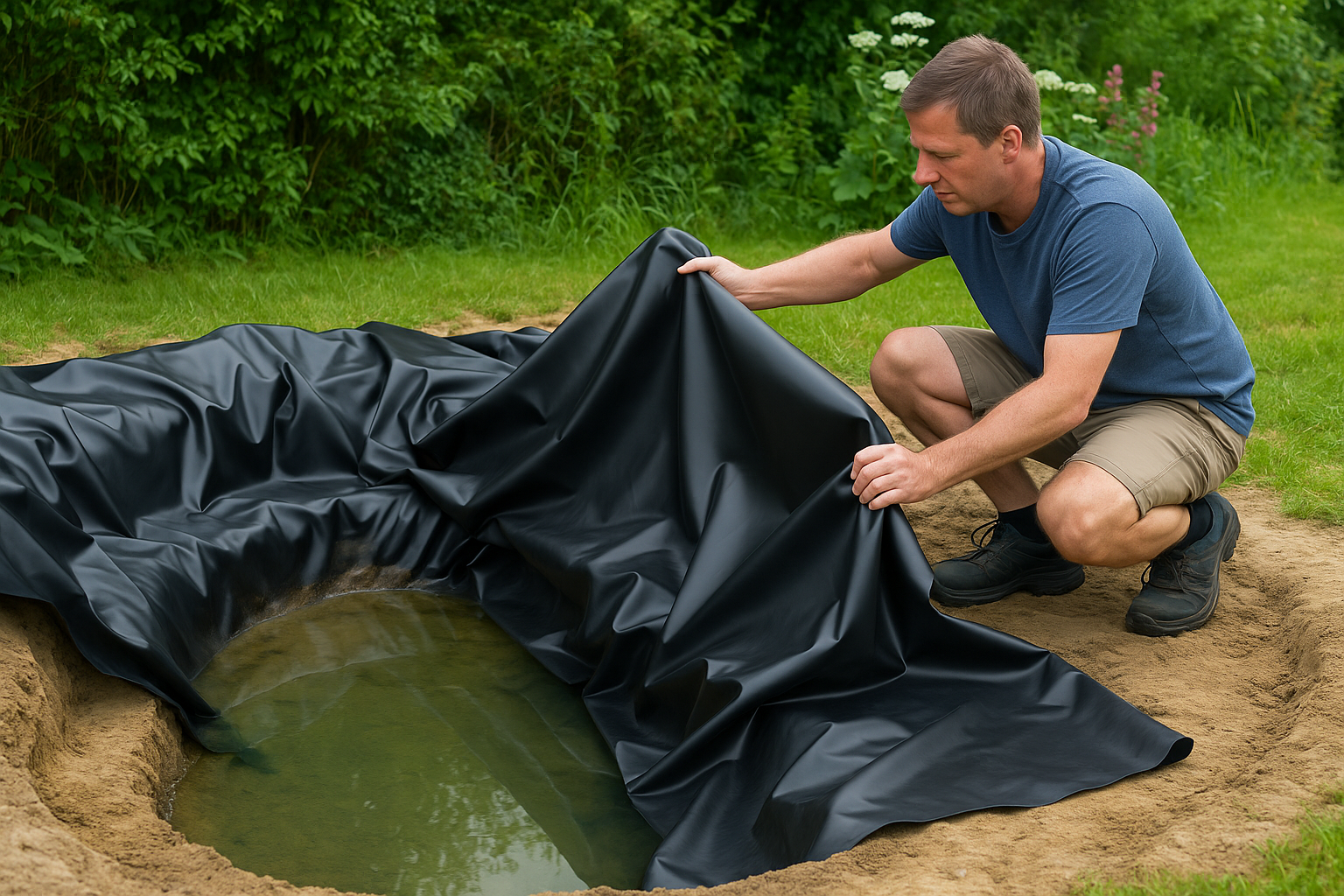 High-Performance 0.35mm LDPE Pond Liner – Guaranteed 15 Years – Perfect for Custom Ponds